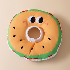 寵物 Wavy Days 漢堡防水軟墊頸圈, 1個, 棕色