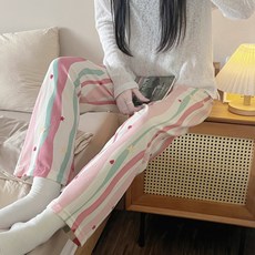 세컨핑크 여성용 더이쁨 포인트 밴딩 잠옷 바지