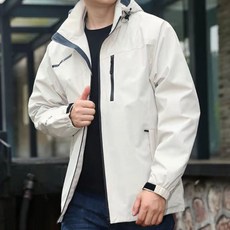 男款防風防水戶外防風連帽運動登山外套