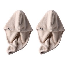 柔軟髮巾 SG14, 淺褐色的, 2個