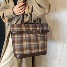 연이랜드 벨벳 스타일 토트 숄더백