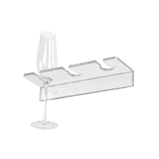 壁掛式壓克力酒杯架 28*10.5*4.5 cm, 白色的, 1個