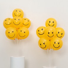 P&B UNITY 氣球支架 2入 + 氣球組合套裝, 15 微笑與眨眼, 1套