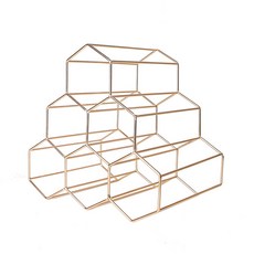 Steadyral復古紅酒架 6格, 黃金, 1個