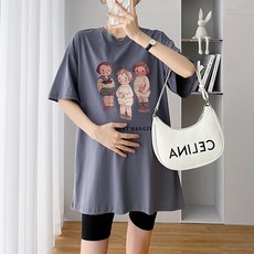 마켓A 캐주얼 소녀 프린트 티셔츠