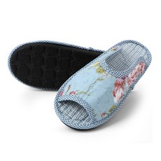 KiKiDi 氣墊拖鞋（女士）, 天空藍底花紋, 1組