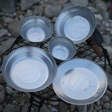 HAEMO Comma 復古鏤空餐盤飯碗5件組, 飯碗 + 湯碗 + 小盤 + 中盤 + 大盤, 銀色