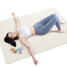 Bfit TPE 10mm 瑜珈墊, 奶油白, 1個