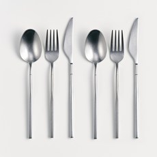 SERATOGA Cielo 石洗餐具 甜點2人份組合, 1套, 單一顏色, 甜點湯匙 2p + 甜點叉子 2p + 甜點刀 2p