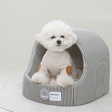 Gaekwacheonsun 狗狗 2L 圓形寵物窩, 灰色