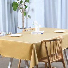 agregar 防水亞麻桌布, 芥末黃, 4人座(180 x 130 cm)