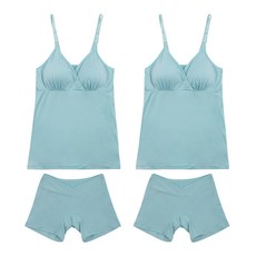 IUNIQUE 基本款天絲哺乳背心 2入+四角褲 2入