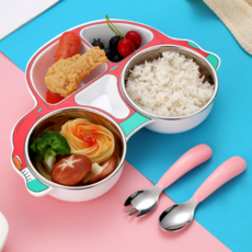 Darling Bebe汽車餐盤+湯匙+叉子組, 1組, 盤子+勺子+叉子, 紅色