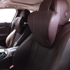 ruzen 結實車用頸枕+幾皮枕套, 酒紅色+封面1P, 1組