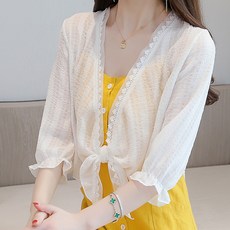 LUNA GIRL 女款Dioni透視開襟衫