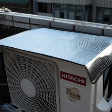 QIDINA 奇蒂可 特大款空調室外機罩錫箔隔熱膜防護套, 銀色