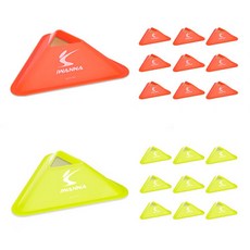 iWANNA 三角運動錐 2款 x 10入 套組, 20個, 橘色+黃色
