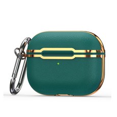 Patrick Solid AirPods Pro 保護殼 + 登山扣, 單一商品, 綠金色, 1個