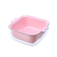 키친스퀘어 더블레이어 바스켓, 핑크