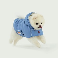 Laughing Charlie 狗狗可愛保暖內刷毛連帽斗篷, 藍色, 1件
