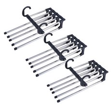 abm 神奇5層褲架, 3個, 黑色