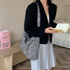 Yenileand豹紋圓點布質肩背環保袋