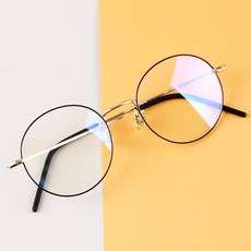 BEIMA 圓形β鈦矽膠鼻墊圓框眼鏡 202SML + 鏡片組