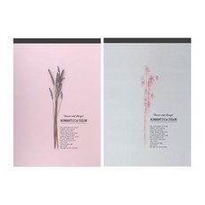 Toctoc Fancy 3000 浪漫色彩信紙墊, 1組, 粉色, 灰色