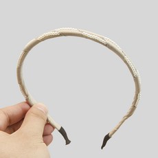 디멜디 진주 얇은 스카프 랩 슬림 헤어밴드