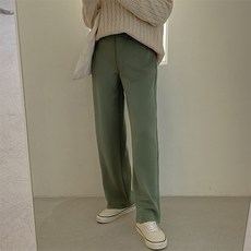 화이트폭스 여성용 뒷밴딩 포켓 와이드 팬츠