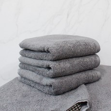 송월타월 타올 고중량 수건 헤비무지 190g, 그레이, 4개