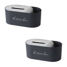 ANTS 收納式面紙盒 2入, 黑色的