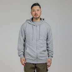 5XL 男款大尺碼基本柔軟連帽拉鍊外套