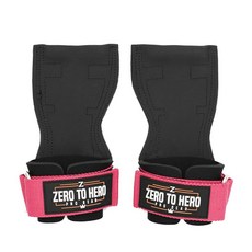 Zero to Hero Pro Grip Health Lifting 左右手腕保護器 一體式, 1組, 粉色