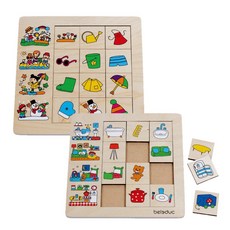 beleduc 分類拼圖 四季 + 我的家 Set, 24片, 1組