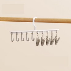 Ttabongoppa 善用空間掛鉤夾 多用途旋轉帽帶掛架 383 x 33 x 150 mm JNHA2279, 白灰色, 1個