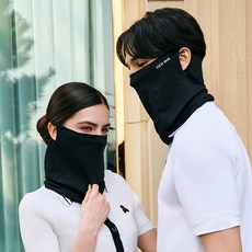 TECH SKIN FLEXFIT 防紫外線高爾夫口罩, 黑色, 1個