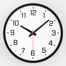 MJK 370 寬版大型靜音掛鐘, 黑色