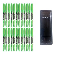 monAmi Memory S 螢光筆 24p + Maepyo C型筆盤, 綠色, 25個