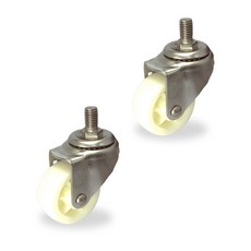 MASTER. S 不銹鋼腳輪 輕量型 DS 22 系列 DS 2230 NYL-BT 7.6cm 不銹鋼 尼龍 (白色) 螺栓-(BT), 2個