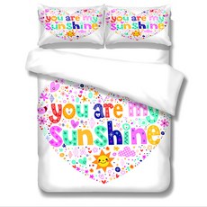 彩色印花被套枕套組 A_RD_210