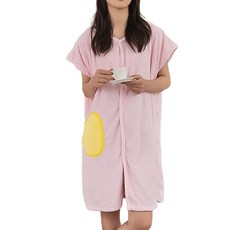 Market Pio 女性用連帽口袋設計浴袍, 1個, 類型2