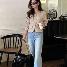 NANING9 女款Delsio圓領夾克, 淺褐色, 1個