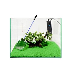 Rora Pet 35苗條的側電影漁夫套組, 蘋果綠（地材），隨機發貨（水草）