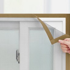 QUECHUNG 魔鬼氈緻密防蟲網 灰色 + 棕色魔鬼氈套組, 1套