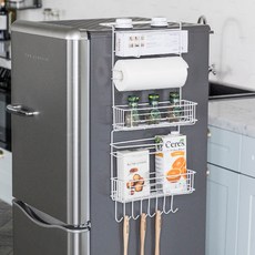 tof 冰箱衣架側縫隙儲物架, 白色, 1個