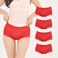 슈라네 여성용 바람난인견 엠보 쿨 레이스 맥시 삼각 팬티 SH1801 4p