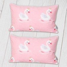 와이즈마마 순면 경추마이크로화이버 유아베개 2p, 코코스완