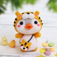 Healingcare 羊毛氈針氈DIY套組, 1套, 26 企鵝 老虎