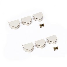 브랜드얀 가방끈 마감장식 13mm, 실버, 6개